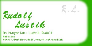 rudolf lustik business card